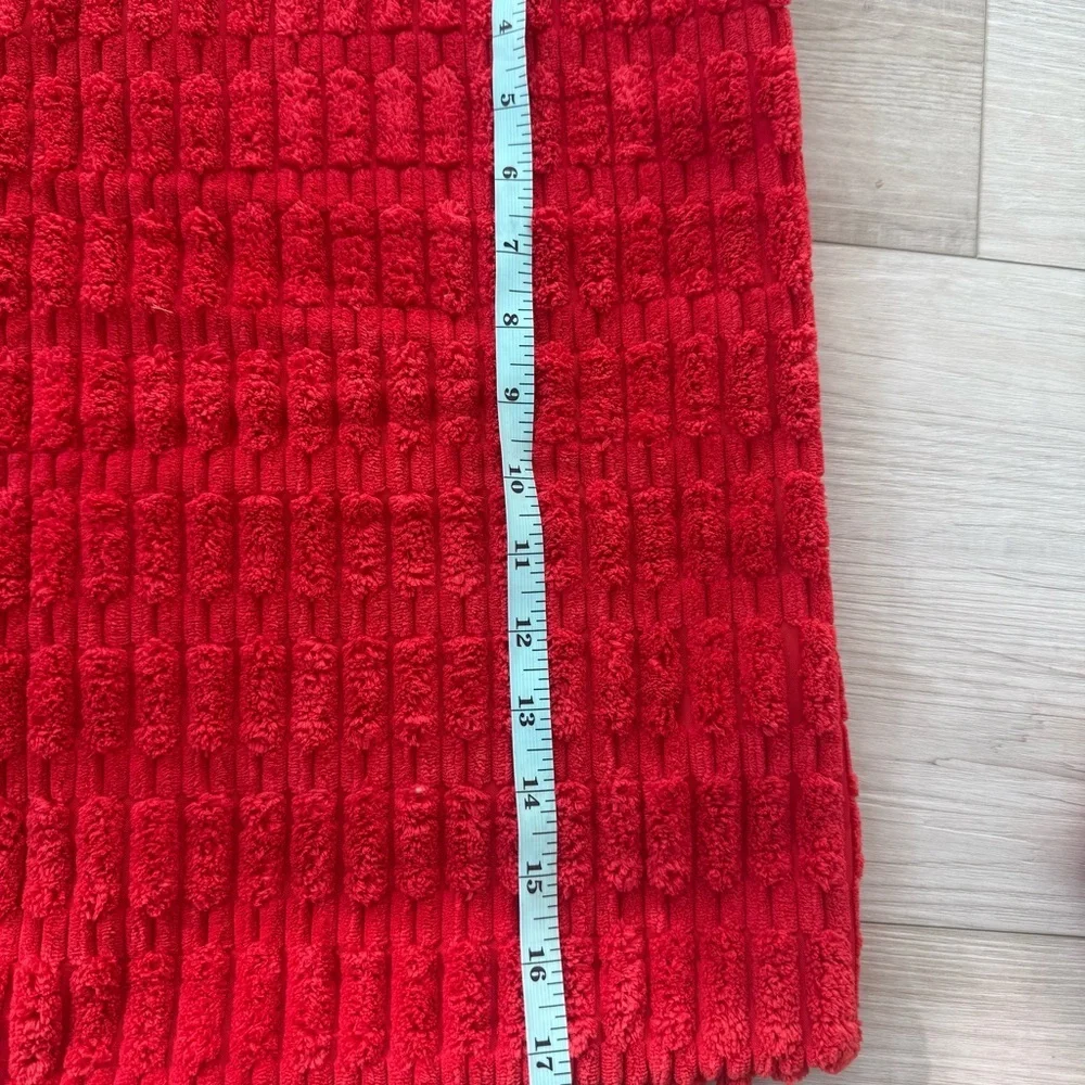 Cozy Soft Red Textured Pillow cases with zipper 17 1/2 inches